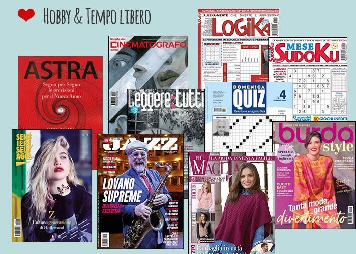 Festa della donna 8 marzo: riviste hobby e tempo libero Festa della donna 8 marzo: riviste hobby e tempo libero