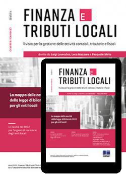 FINANZA E TRIBUTI LOCALI Anteprima rivista FINANZA E TRIBUTI LOCALI